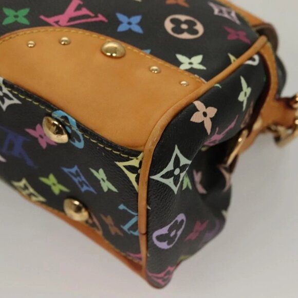 LOUIS VUITTON Monogram Multicolor Beverly MM Bag Black M40204 LV Auth 133184 - Picture 5 of 16
